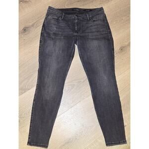 Guess Women’s Power Skinny Jeans Size 31 Regular Faded Black High Stretch